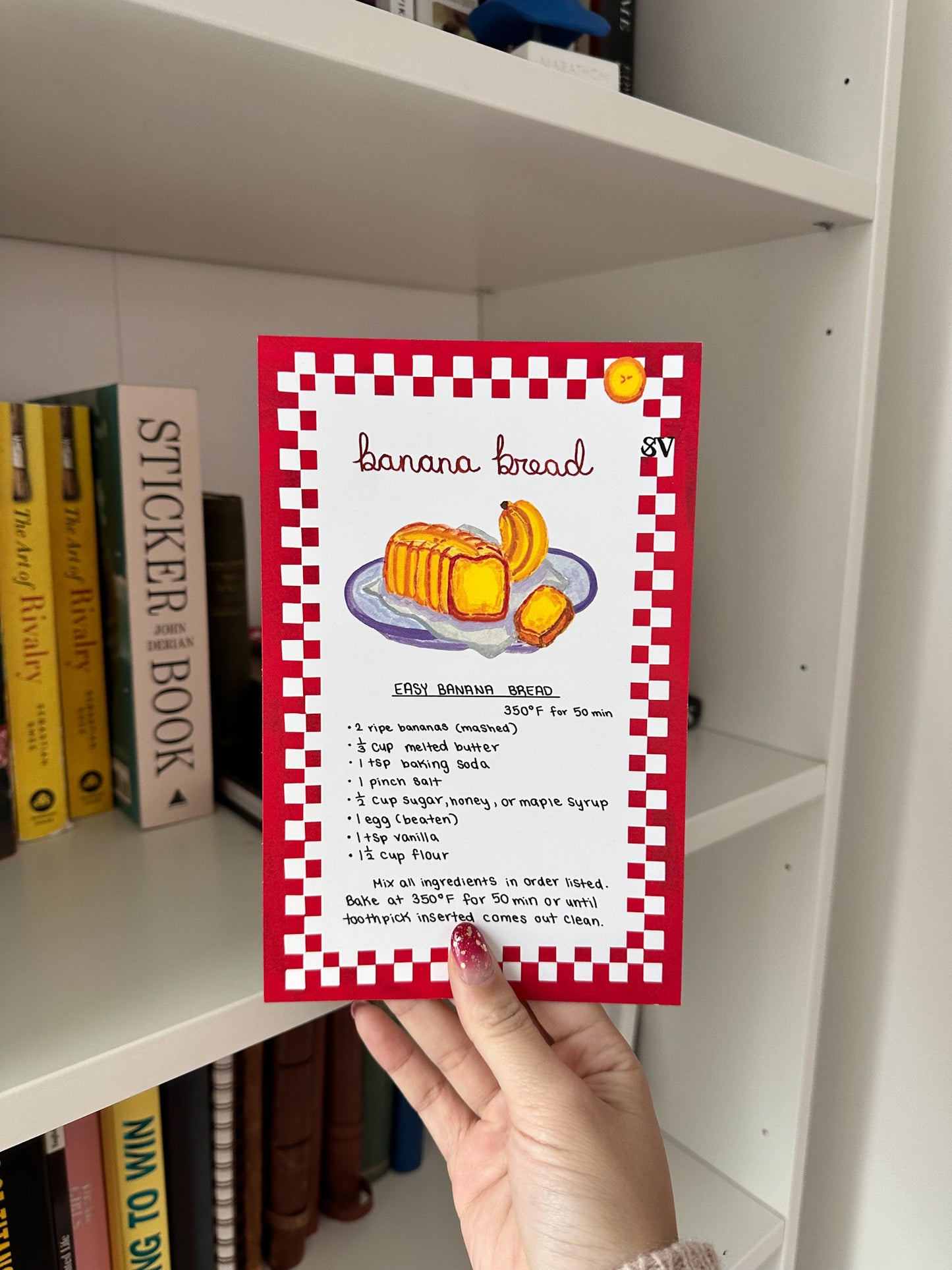 Banana Bread Recipe Card