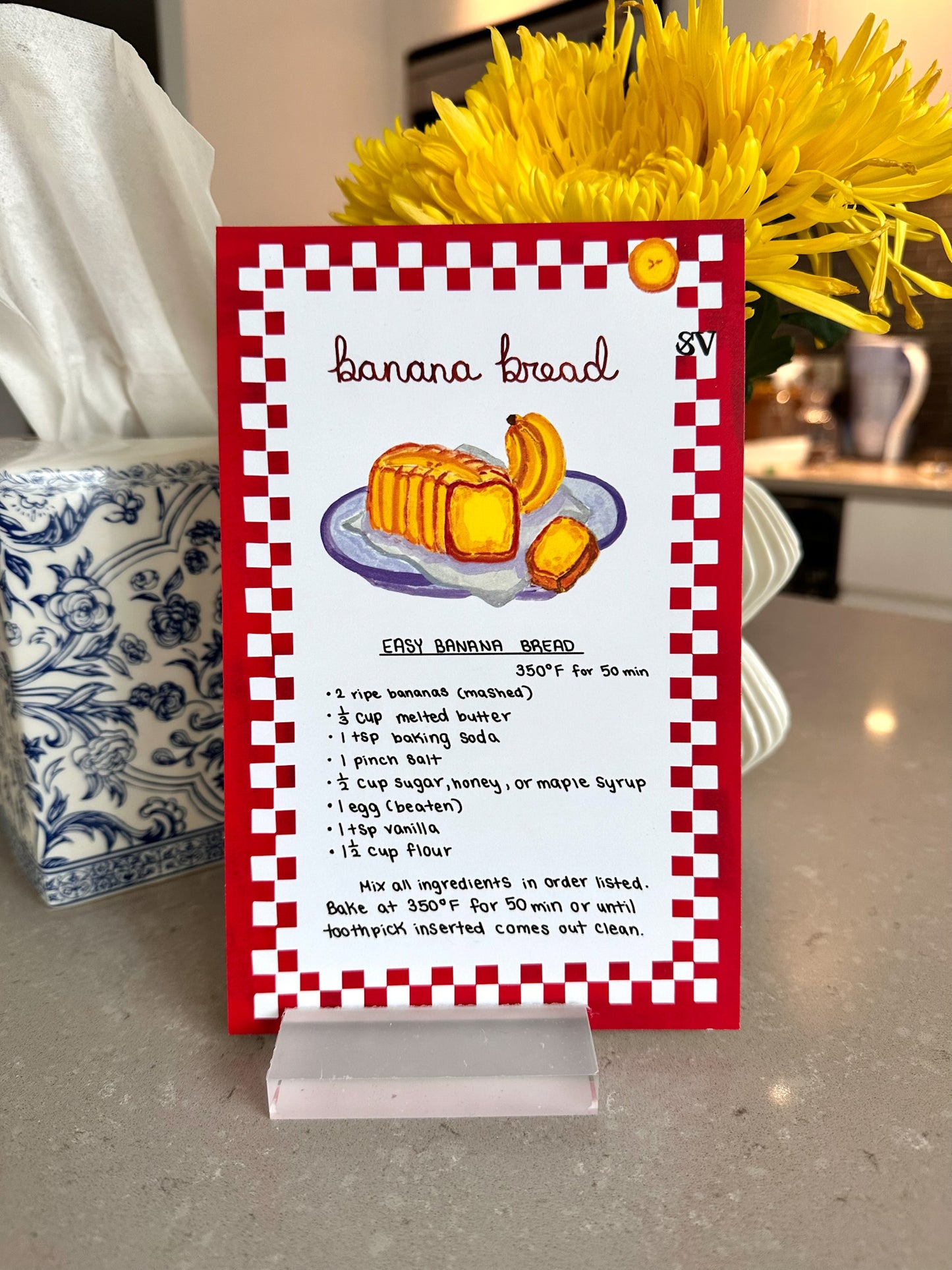 Banana Bread Recipe Card