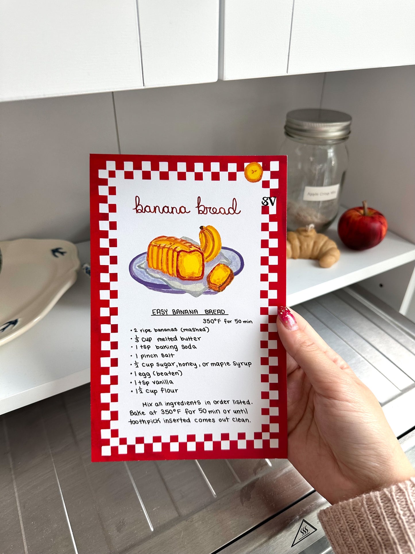 Banana Bread Recipe Card