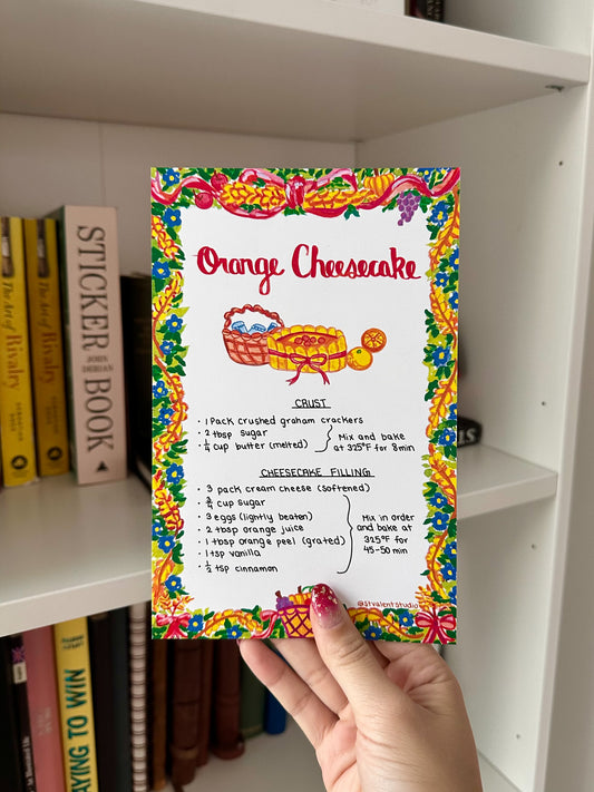 Orange Cheesecake Recipe Card