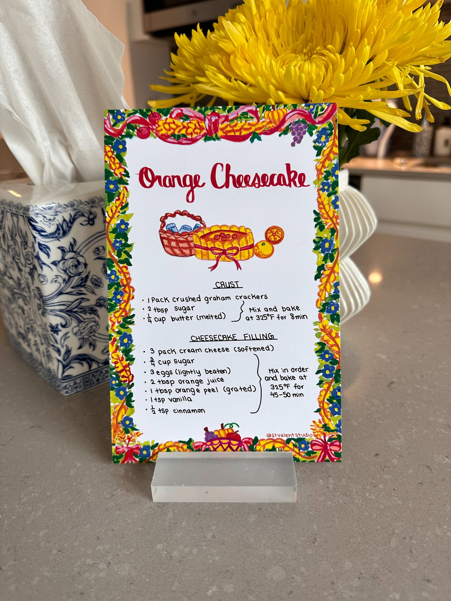 Orange Cheesecake Recipe Card