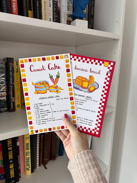 "Cakes & Bread" Recipe Card Set