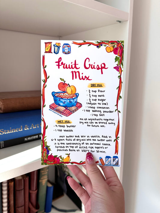 Fruit Crisp Mix Recipe Card