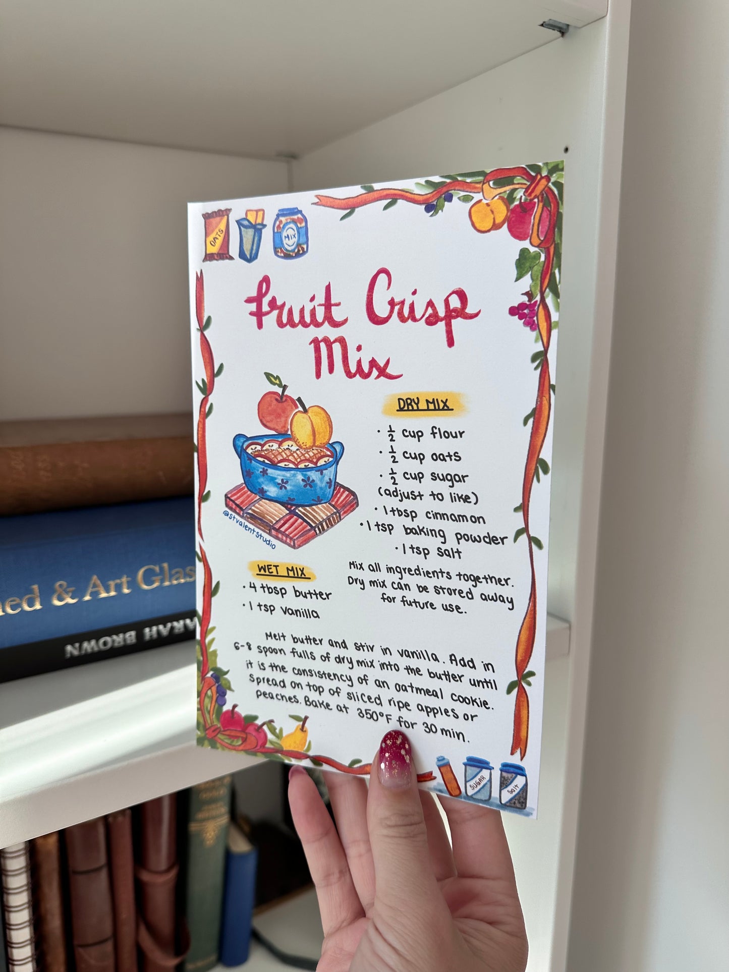 Fruit Crisp Mix Recipe Card