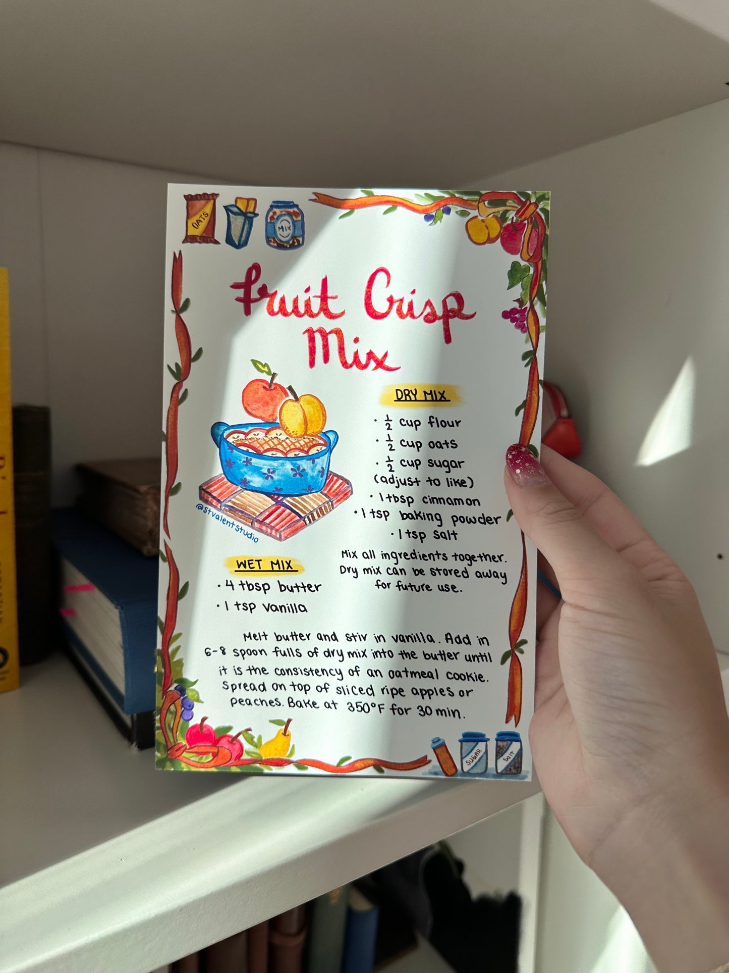 Fruit Crisp Mix Recipe Card